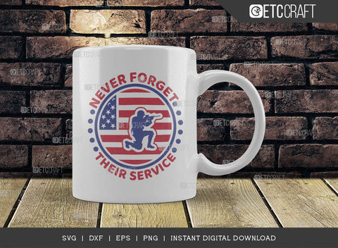 Never Forget Their Service SVG Cut File, Happy Confederate Memorial Day Svg, Confederate Heroes Day Svg, Confederate Memorial Quote, ETC T00630 SVG ETC Craft 