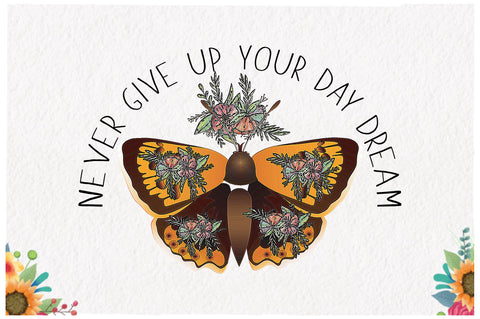 Never Give Up Butterfly Sublimation Sublimation Jagonath Roy 