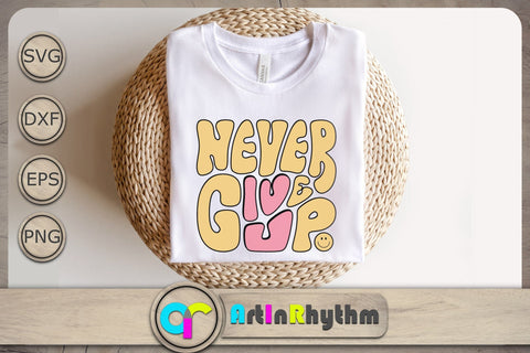 Never Give Up Svg, I Love You Svg, Retro Groovy Svg, Hippie Svg, Retro Svg SVG Artinrhythm shop 