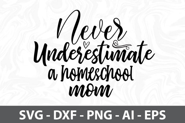 Never underestimate a homeschool mom SVG SVG orpitasn 