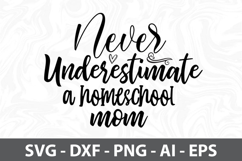 Never underestimate a homeschool mom SVG SVG orpitasn 