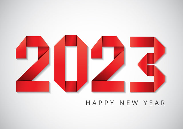 New 2023 year paper greeting card made in origami style SVG naemmiah021 