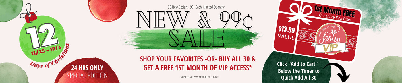 New and 99¢ | Buy All 30, Get VIP Free for the First Month