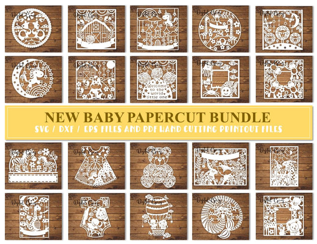 New baby bundle SVG / DXF / EPS files SVG Digital Gems 