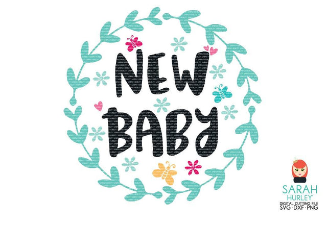 New Baby Monogram SVG Sarah Hurley 