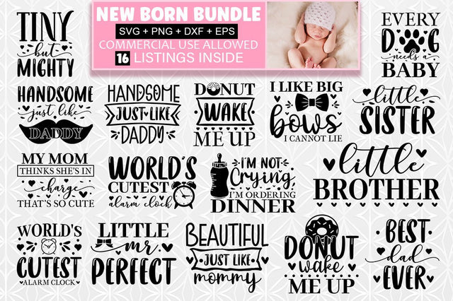 New Born SVG Bundle.aby Svg Bundle, Baby shirt svg, SVG Designangry 