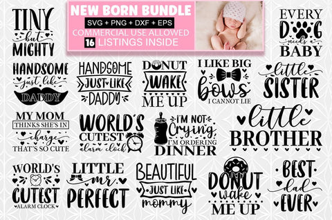 New Born SVG Bundle.aby Svg Bundle, Baby shirt svg, SVG Designangry 