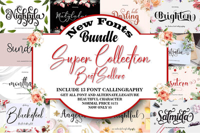 NEW BUNDLE best seller Font Rtceative 