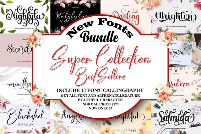 NEW BUNDLE best seller Font Rtceative 