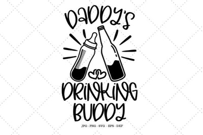 New Dad Gift, Funny Baby Gift, Daddy and Me Shirt, Matching Dad and Son, Drinking Buddies, Baby Shower Gift, Digital Download SVG SVG Digital Designer 