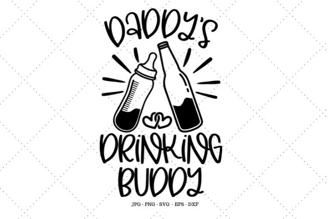 New Dad Gift, Funny Baby Gift, Daddy and Me Shirt, Matching Dad and Son, Drinking Buddies, Baby Shower Gift, Digital Download SVG SVG Digital Designer 