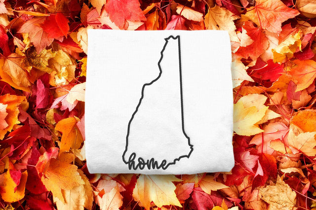 New Hampshire Home State Outline Embroidery Embroidery/Applique DESIGNS Designed by Geeks 