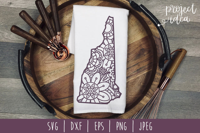 New Hampshire Mandala Zentangle SVG SavoringSurprises 