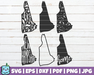 New Hampshire State SVG MintyMarshmallows 
