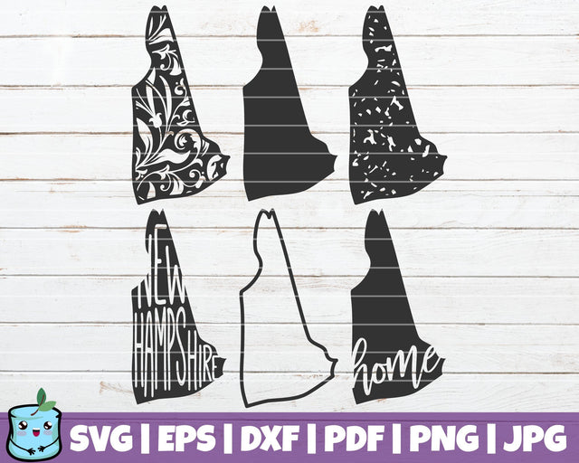 New Hampshire State SVG MintyMarshmallows 