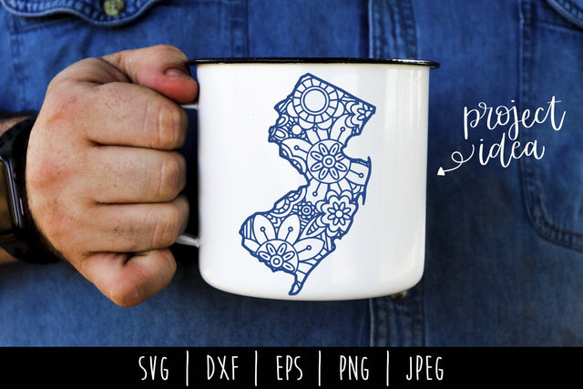 New Jersey Mandala Zentangle SVG SavoringSurprises 
