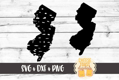 New Jersey - Solid & Grunge SVG Cheese Toast Digitals 