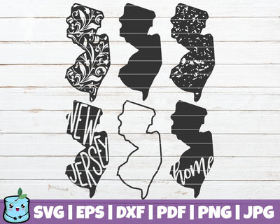 New Jersey State SVG MintyMarshmallows 