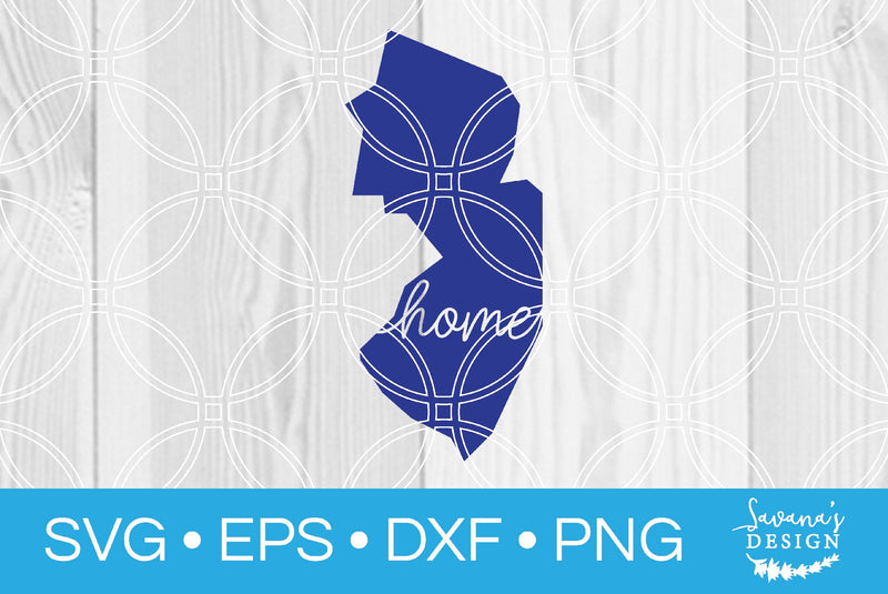 New Jersey State with Home SVG SavanasDesign 