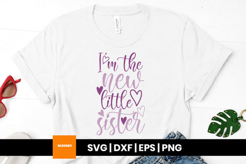 New little sister, baby svg quote SVG Maumo Designs 
