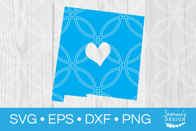 New Mexico State with Heart SVG SavanasDesign 