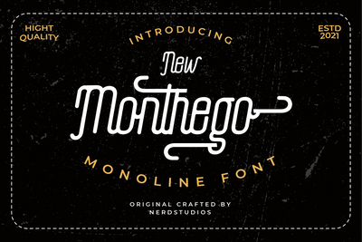 New Monthego Monoline Font Font nearzz 