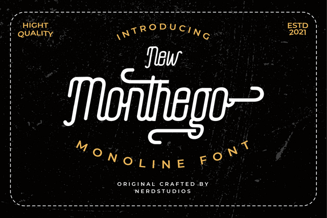 New Monthego Monoline Font Font nearzz 