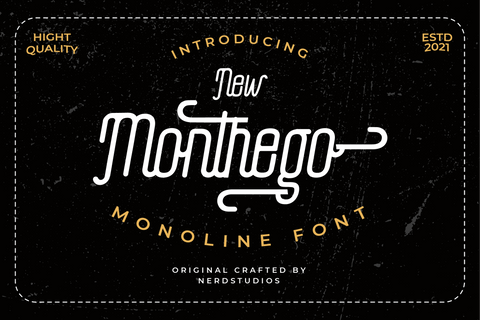 New Monthego Monoline Font - So Fontsy