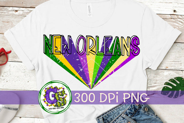 New Orleans Mardi Gras PNG for Sublimation Sublimation Greedy Stitches 
