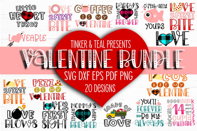 NEW Valentine SVG Bundle SVG Tinker & Teal