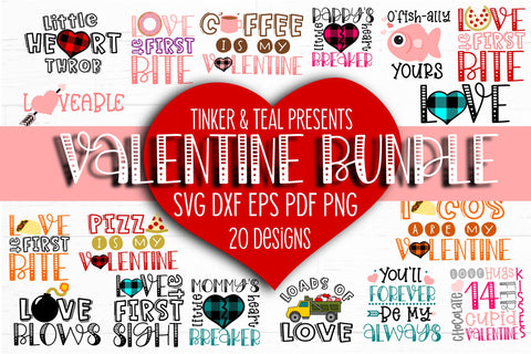 NEW Valentine SVG Bundle SVG Tinker & Teal 