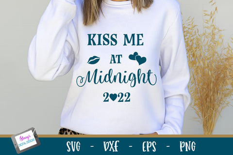 New Year 2022 | Kiss me at midnight SVG design SVG Stacy's Digital Designs 
