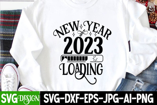New Year 2023 Loading SVG Cut File ,Happy New Year SVG Cut File SVG BlackCatsMedia 