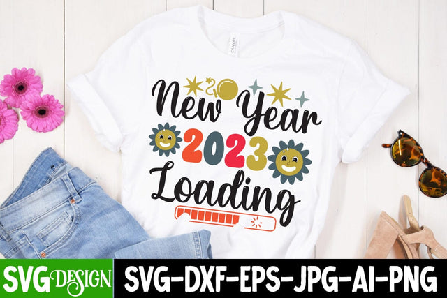 New Year 2023 Loading SVG Cut File, Happy New Year SVG Cut File SVG BlackCatsMedia 