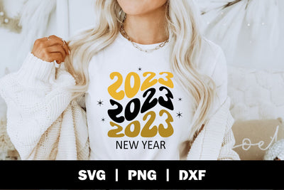 New Year 2023 Retro SVG, Retro New Year SVG SVG Ollive Studio 