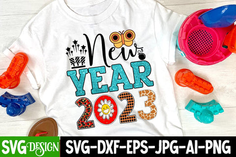 New Year 2023 Sublimation PNG , New Year 2023 Sublimation PNG Design , Happy New Year Sublimation Design Sublimation BlackCatsMedia 