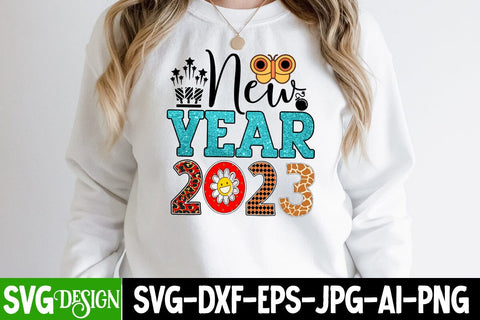 New Year 2023 Sublimation PNG , New Year 2023 Sublimation PNG Design , Happy New Year Sublimation Design Sublimation BlackCatsMedia 