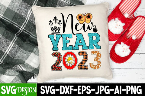 New Year 2023 Sublimation PNG , New Year 2023 Sublimation PNG Design , Happy New Year Sublimation Design Sublimation BlackCatsMedia 