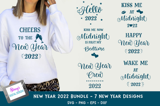 New Year Bundle | 7 New Year 2022 SVG Designs SVG Stacy's Digital Designs 