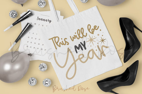 New Year bundle| New Years Eve SVG cut file SVG Brushed Rose 