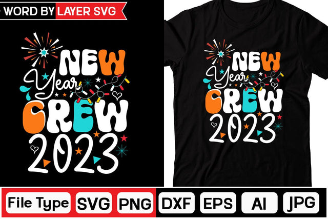 New Year Crew 2023 Retro SVG Design SVGs,Quotes and Sayings,Food & Drink,On Sale, Print & Cut SVG DesignPlante 503 