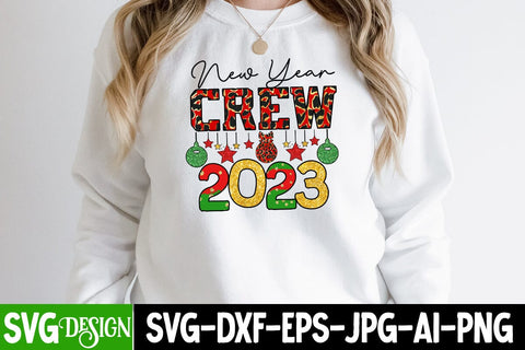 New Year Crew 2023 Sublimation Design ,Happy New Year Sublimation PNG Sublimation BlackCatsMedia 