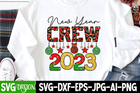 New Year Crew 2023 Sublimation Design ,Happy New Year Sublimation PNG Sublimation BlackCatsMedia 