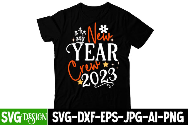 New Year Crew 2023 SVG Cut File, Happy New Year SVG Cut File SVG BlackCatsMedia 