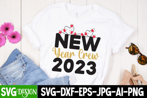 New Year Crew 2023 SVG Cut File SVG BlackCatsMedia 