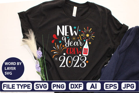 New Year Crew 2023 SVG Cut File SVG DesignPlante 503 
