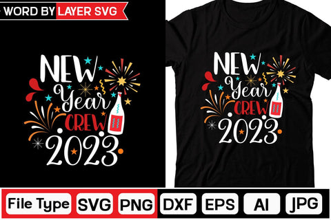 New Year Crew 2023 SVG Cut File SVG DesignPlante 503 