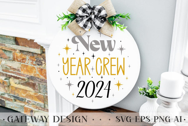 New Year Crew 2024 Sign Svg Design SVG designmaster24 