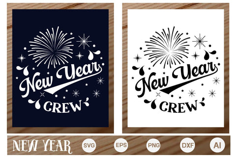 New Year Crew Round Sign SVG, Happy New Year 2024 Svg, Happy New Year SVG Design, SVGs,Quotes and Sayings,Food & Drink,On Sale, Print & Cut SVG DesignPlante 503 