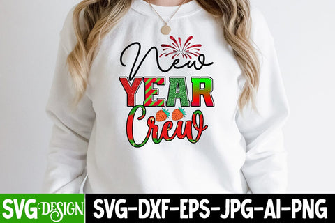 New Year Crew Sublimation Design , Happy New Sublimation PNG SVG BlackCatsMedia 